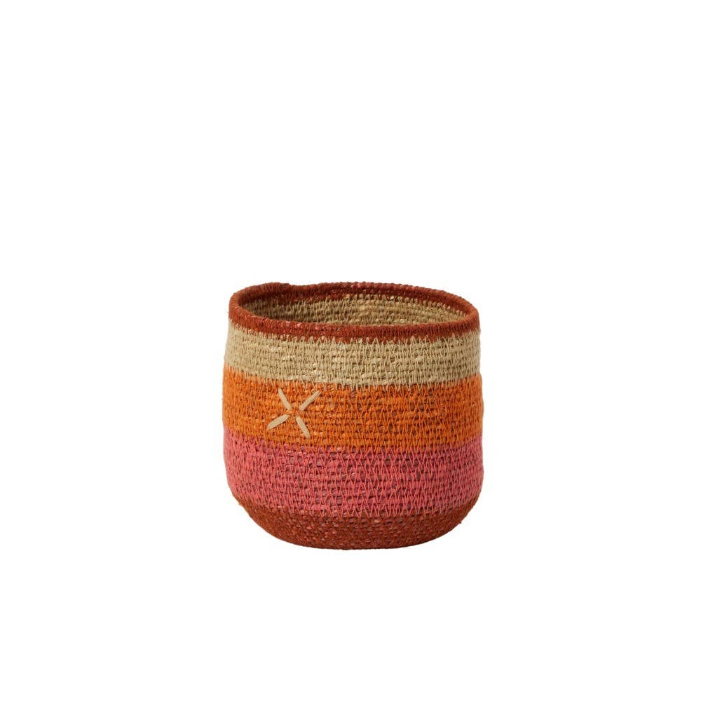 Korb - Orange Kreuz - 12cm