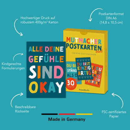 Mutmacher-Postkarten - bunt | 30 Karten