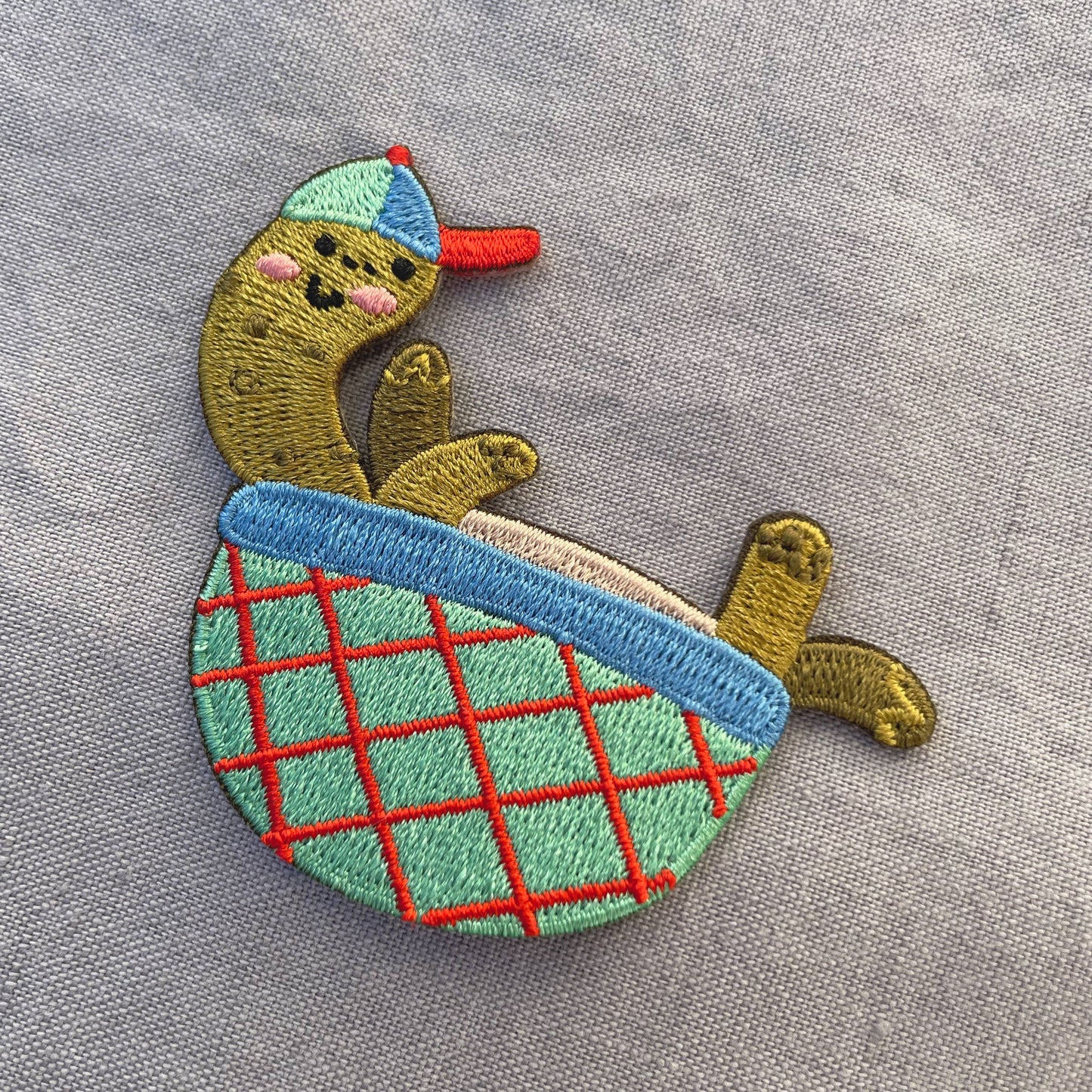 Bügelbild - Schildkröte mit Cap