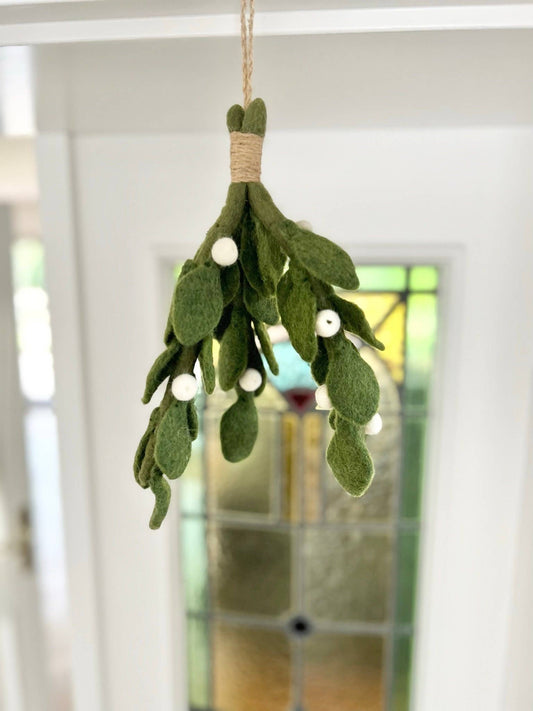 Filzdekoration - Mistelzweig