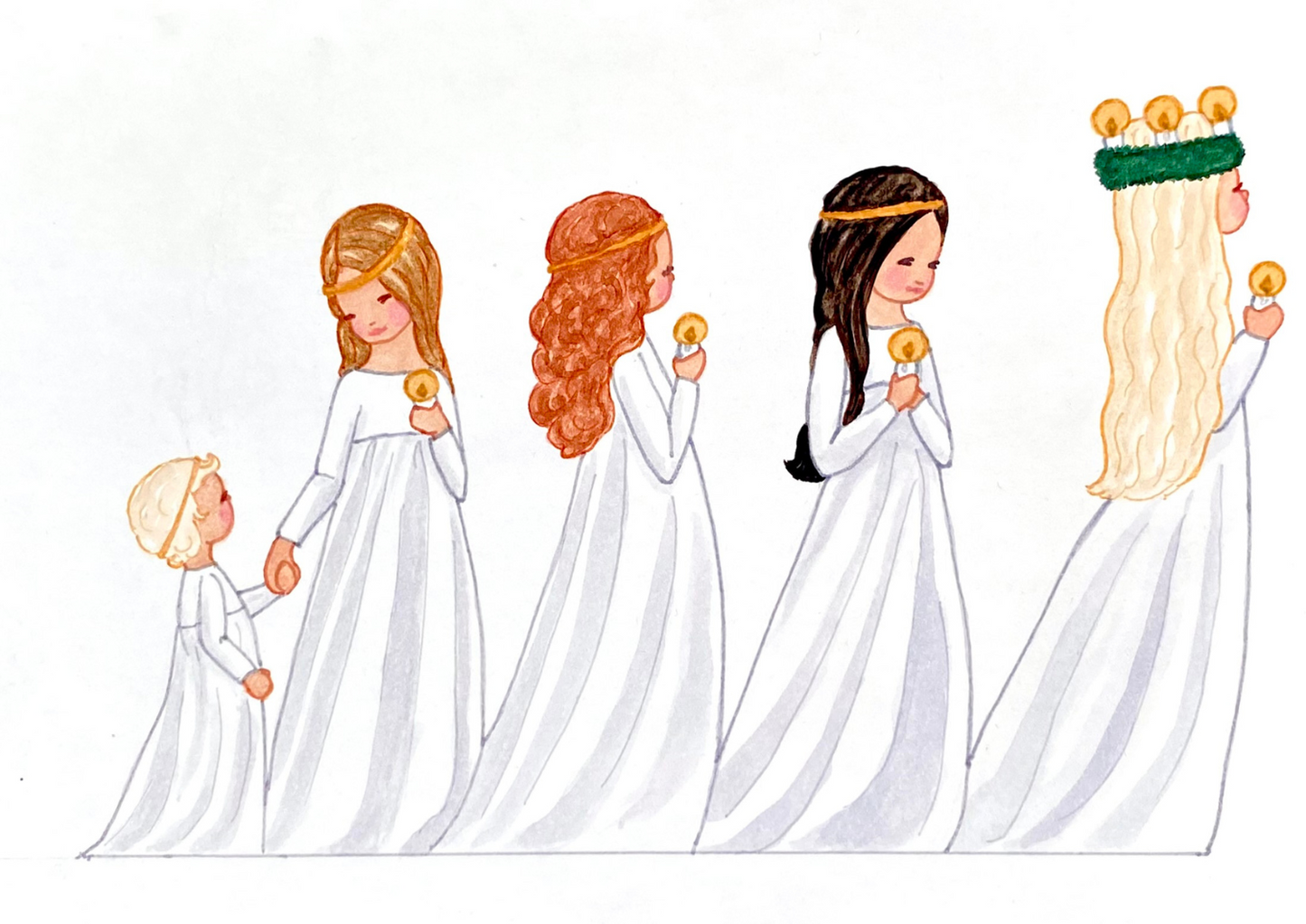 Bastelbogen - Lucia-Parade