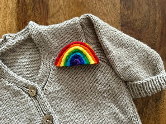 Filzanstecker - Regenbogen