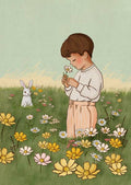 Postkarte Blumenfeld Junge von Belle & Boo A6