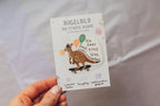 Mini-Bügelbild Känguru „Ich darf laut, wild & wunderbar Kind sein.“ von Liesels Wicht auf A7-Kärtchen