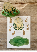Bastelbogen Schneeglöckchen-Ei mit Osterhasen von Tall Hat Tales