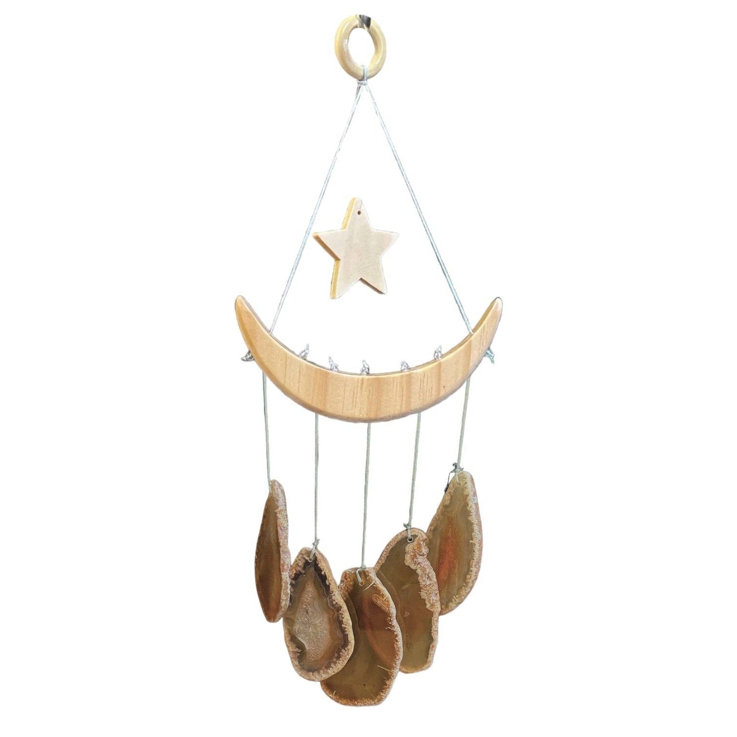 Windspiel aus Achat - Mond