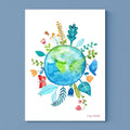 Kunstdruck Grüner Planet von Frau Ottilie A4