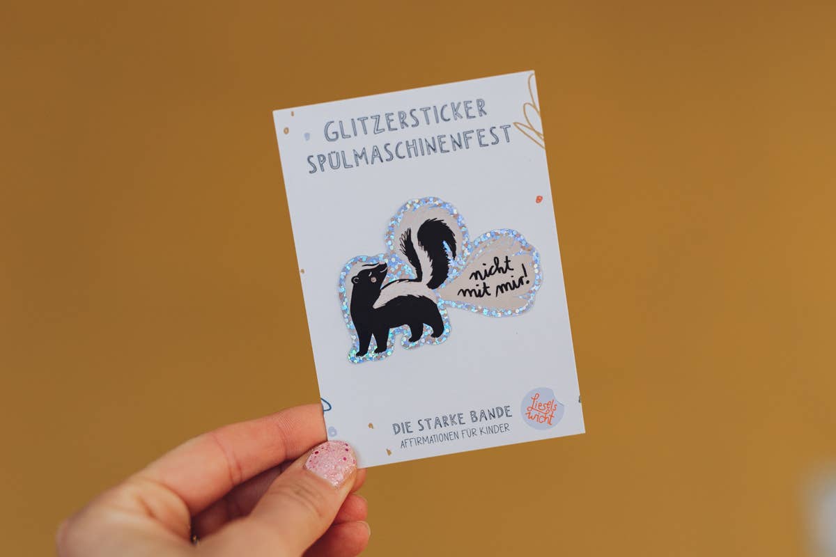 Glitzersticker Stinktier von Liesels Wicht, Ansicht 2