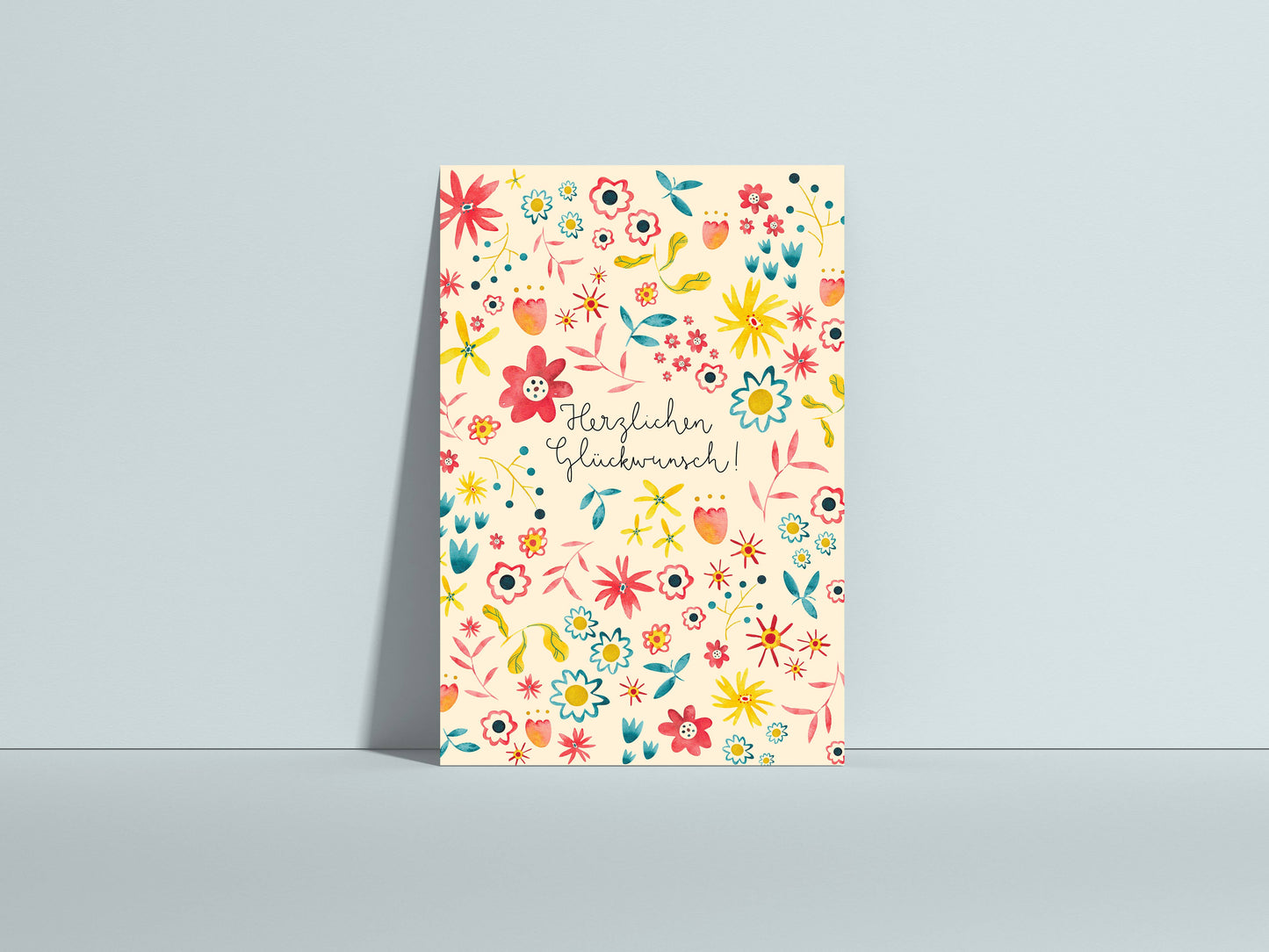 Herzlichen Glückwunsch - Blumen