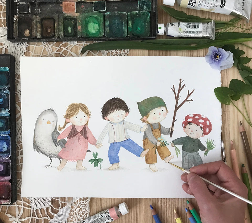 Kunstdruck - Komm mit