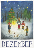 Postkarte Dezember aus dem Monatskarten-Set 12 Monate von Ode Desjardins A6