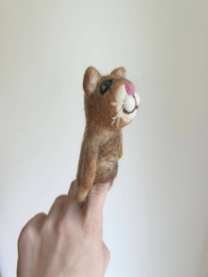 Filz-Fingerpuppe - Katze