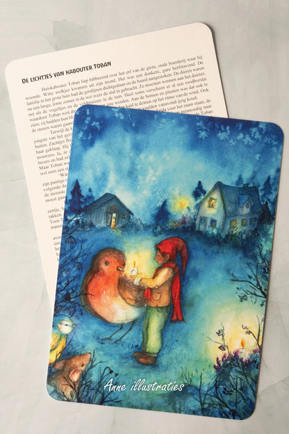 Erzählkarte - Die Lichter des Gnoms Toban A5