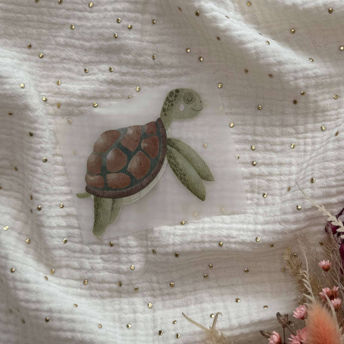 Bügelbild Schildkröte von doerrtoparadise, Meeresschildkröte als Aquarell