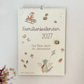 Familienkalender 2027 von doerrtoparadise A4, Titelblatt „Eine Reise durch die Jahreszeiten“ mit Drache, Bienen und Herbstblättern in Aquarell
