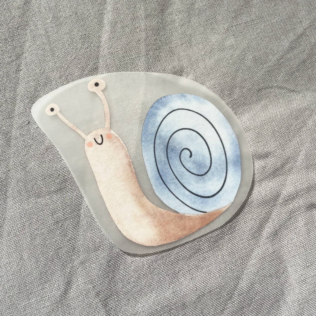 Bügelbild Schnecke mit Spiralhaus von Hannahs Firlefanz