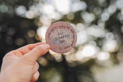 Glitzersticker - Du schaffst das