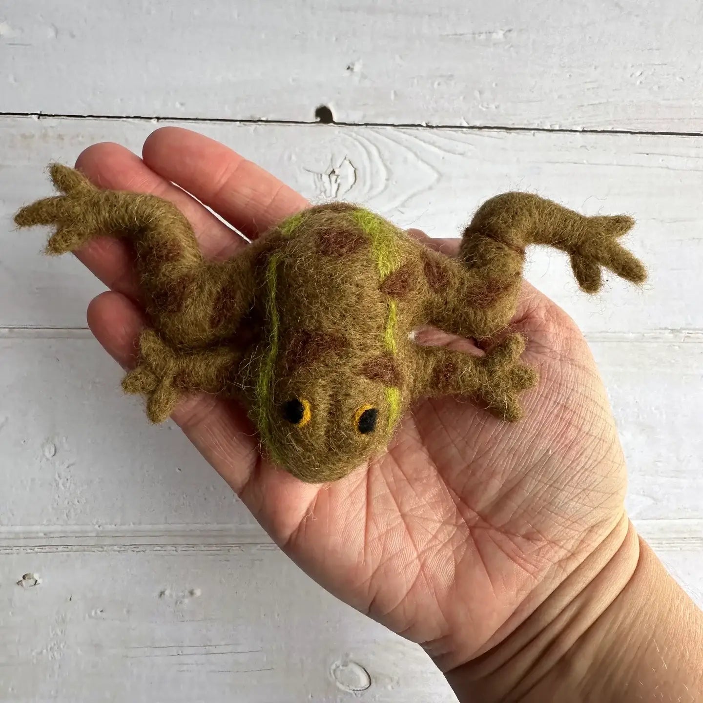 Filzfiguren - Teichfreunde - Ente, Frosch und Salamander