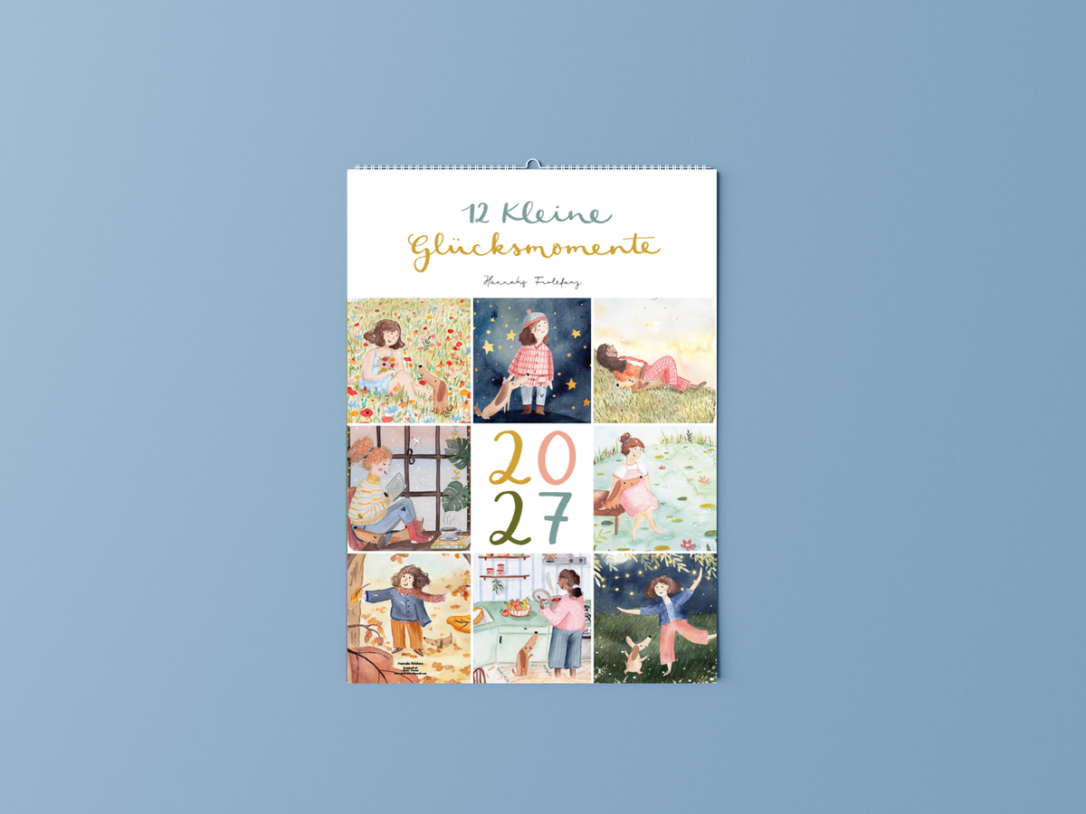 Wandkalender 2027 – Glücksmomente A4