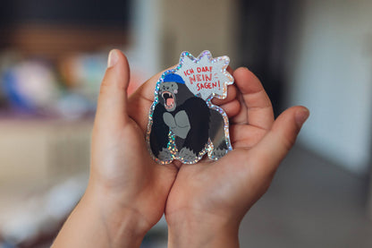 Glitzersticker - Gorilla - Nein