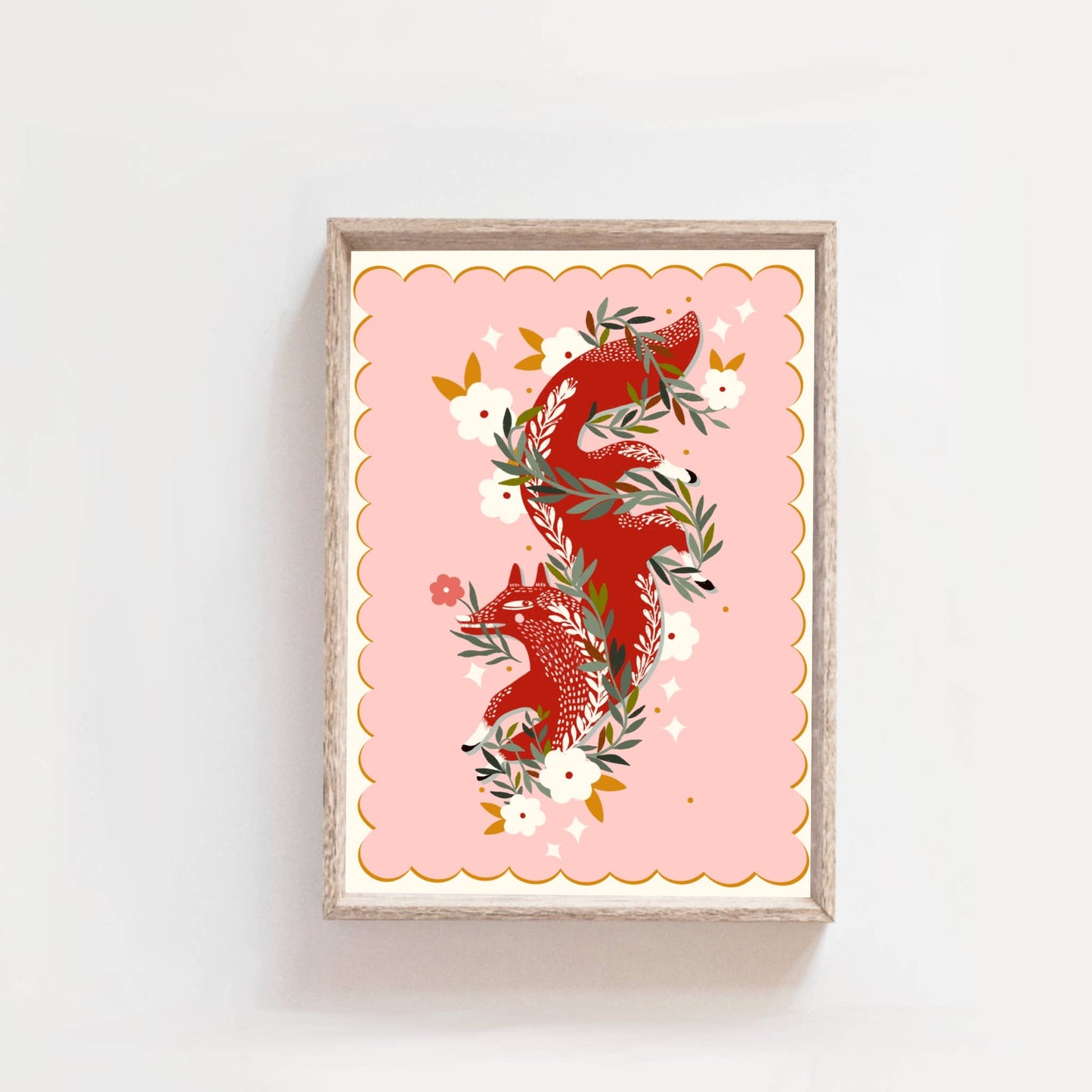 Print - Fuchs und Blumen