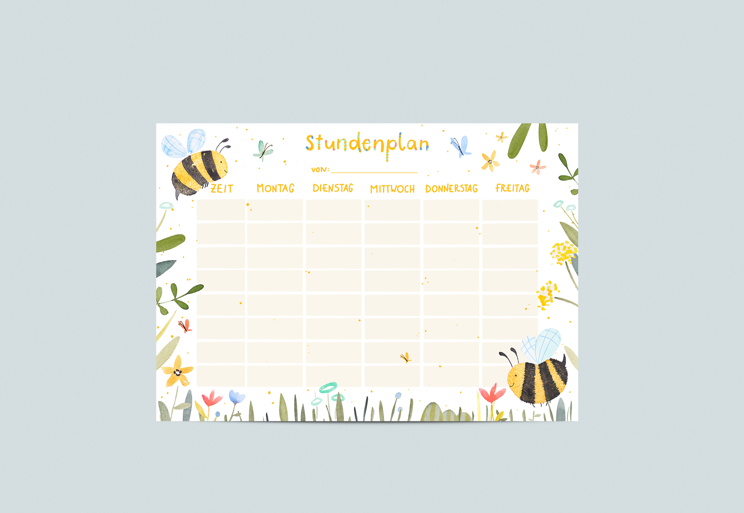 Stundenplan - Biene A4