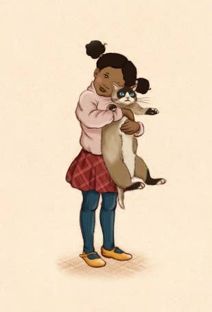 Postkarte Katzenkuscheln von Belle & Boo A6