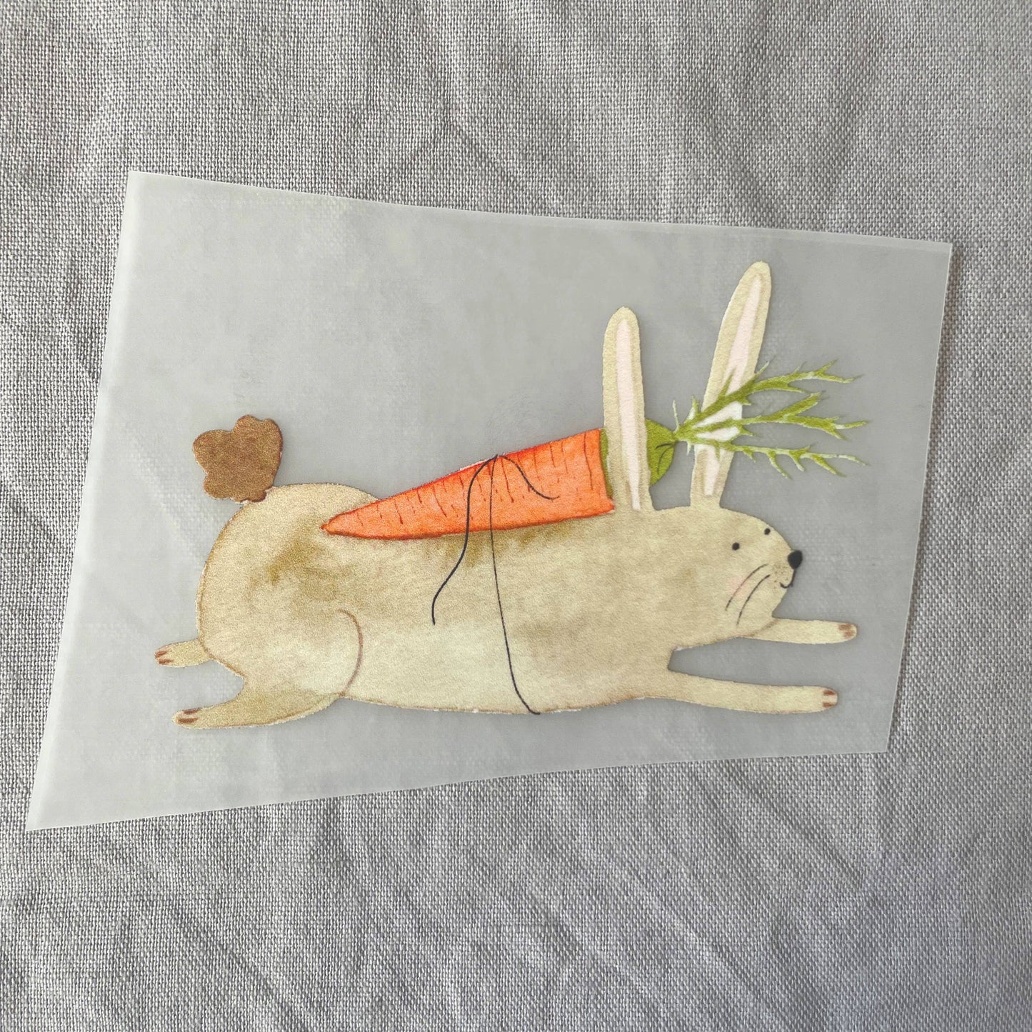 Bügelbild - Einschulung Hase