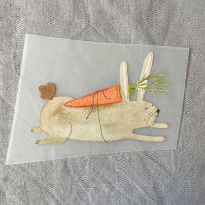 Bügelbild - Einschulung Hase