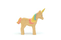 Holzfigur Einhorn Regenbogen klein von HolzWald