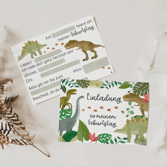 Einladung Kindergeburtstag - Dino