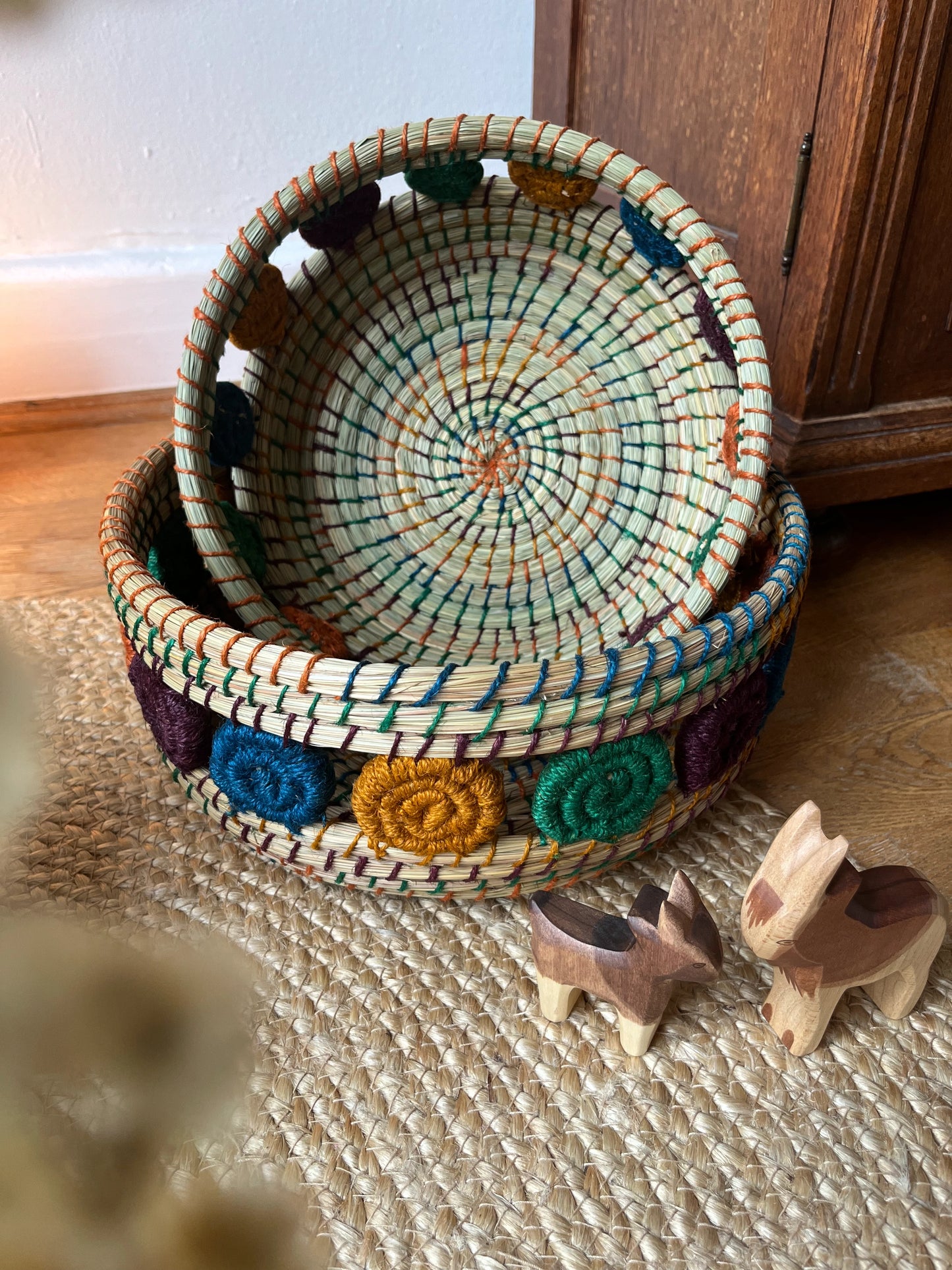 Körbe "Blumen" 2er-Set