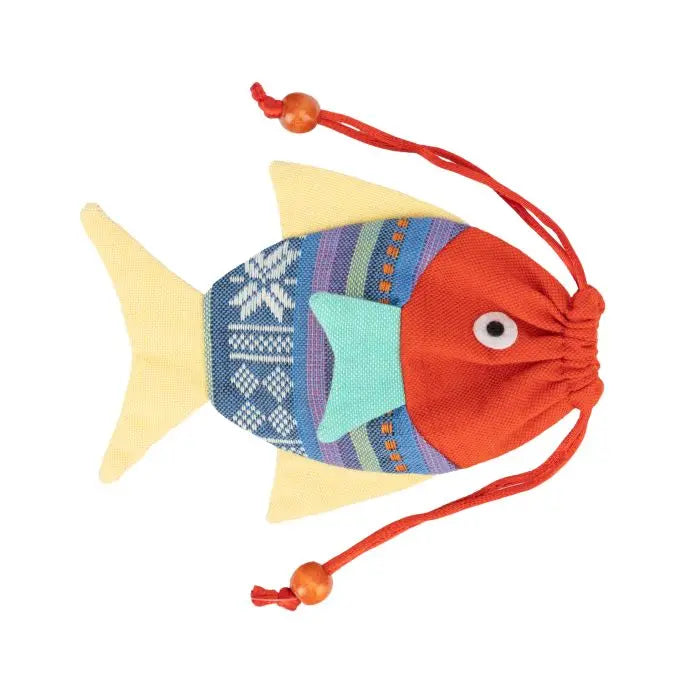 Geschenkbeutel Fisch klein von El Puente, kleiner bunter Geschenkbeutel in Fischform