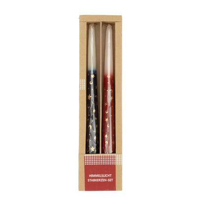 Geschenkset Stabkerzen "Himmelslicht", 2er-Set