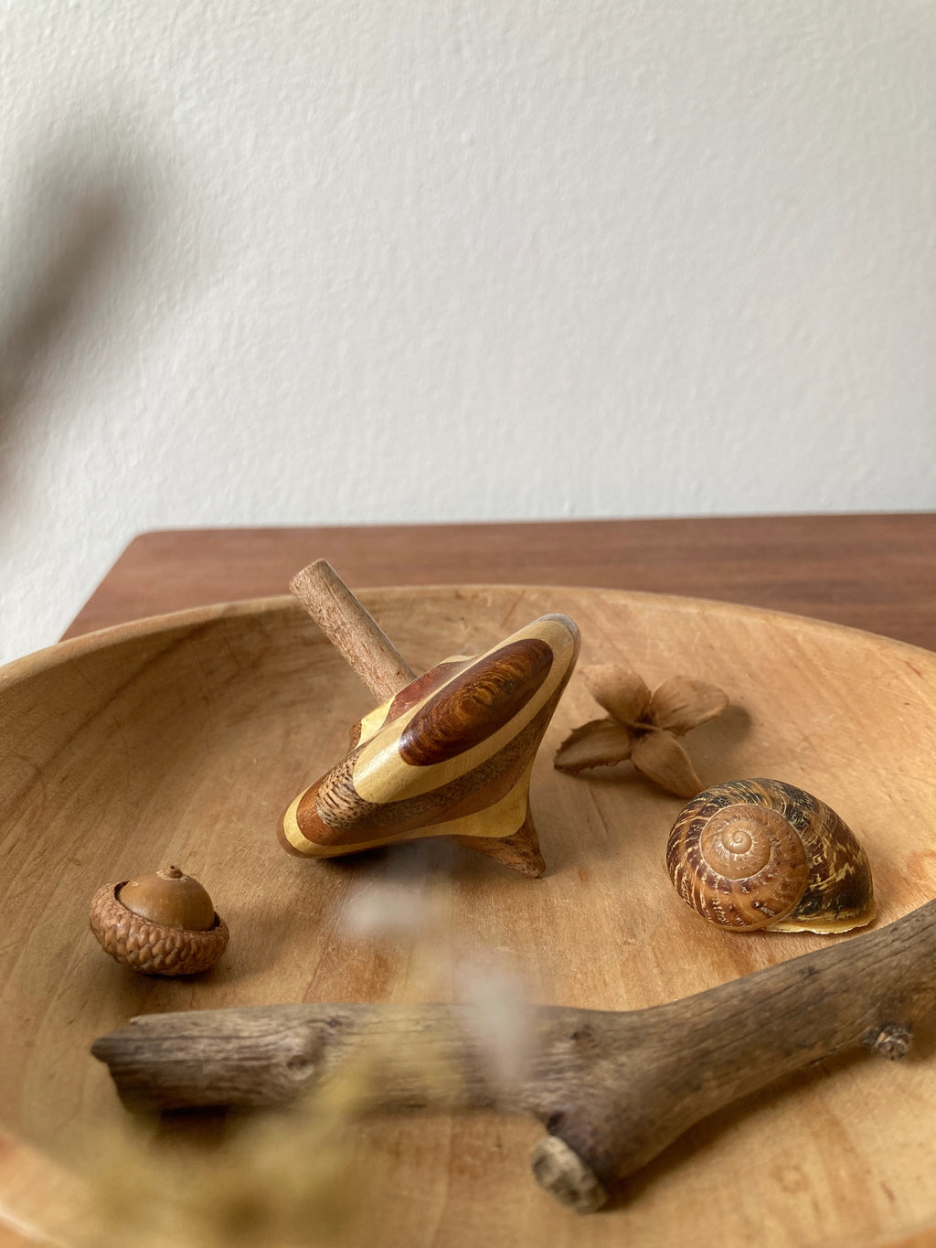 Kreisel aus Holz braun von El Puente, Ansicht 4