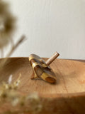 Kreisel aus Holz braun von El Puente, kleiner brauner Holzkreisel
