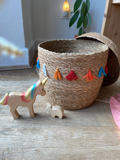 Korb mit Deckel "Zirkus"