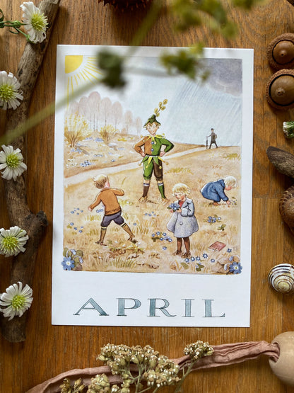 Monatskarten - Set von Elsa Beskow