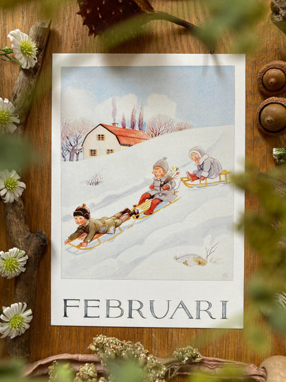 Monatskarten - Set von Elsa Beskow