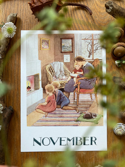Monatskarten - Set von Elsa Beskow