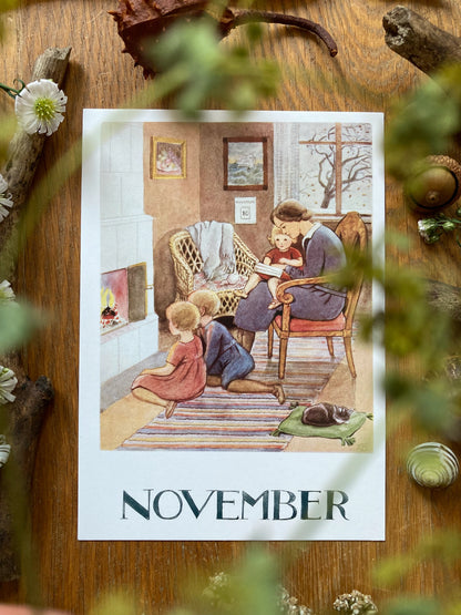 Monatskarten - Set von Elsa Beskow