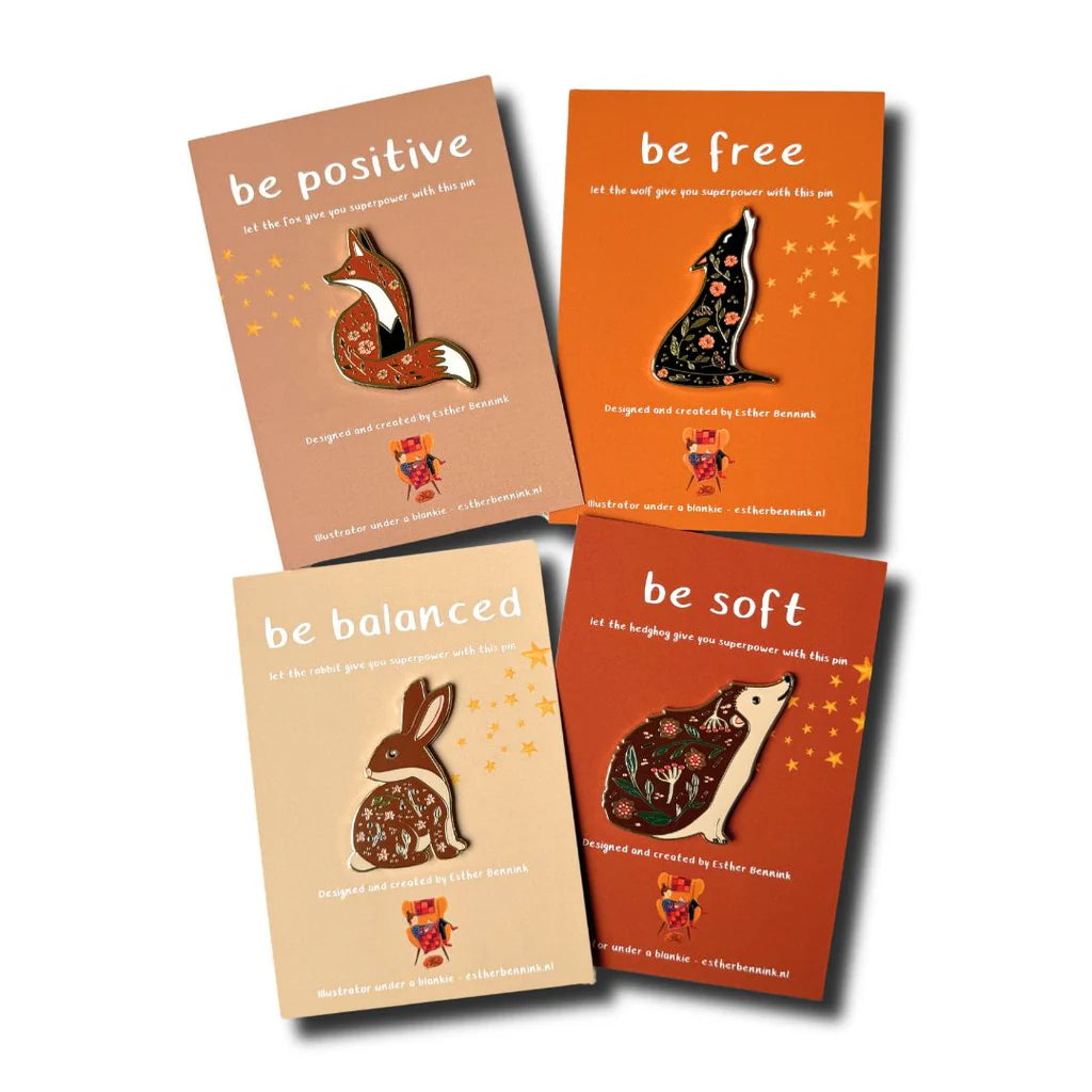 Anstecker Pin Wolf "sei frei"