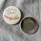 Button Auf in die Schule Dackel von Hannahs Firlefanz