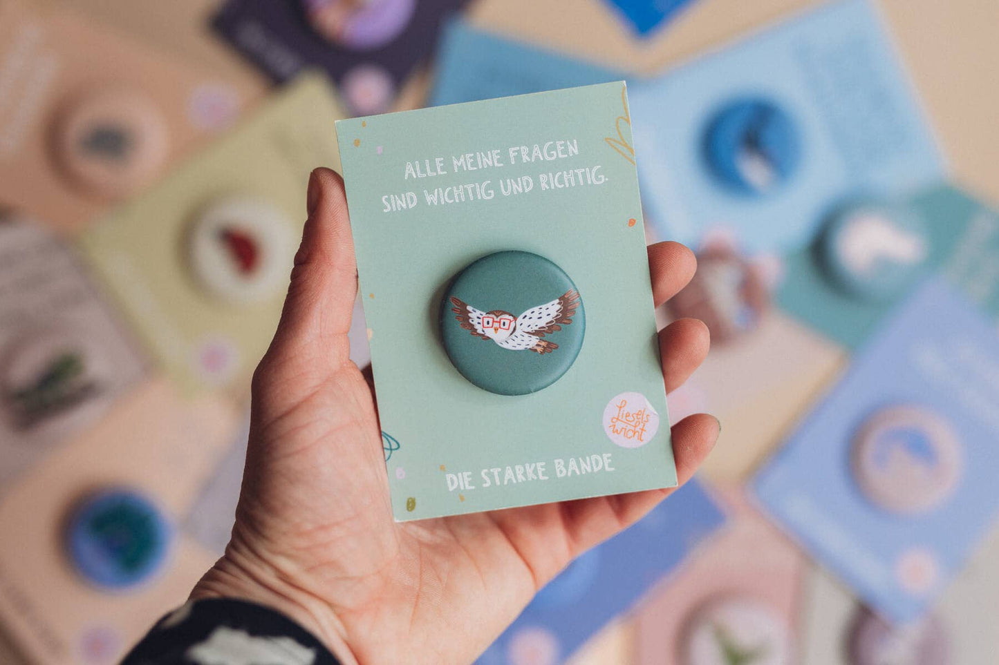 Button - Eule - Alle meine Fragen sind richtig