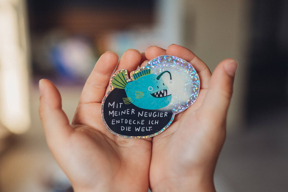Glitzersticker - Anglerfisch - Meine Neugier