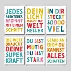 Mutmacher-Postkarten weiß 30 Stück von Rüsselfuchs