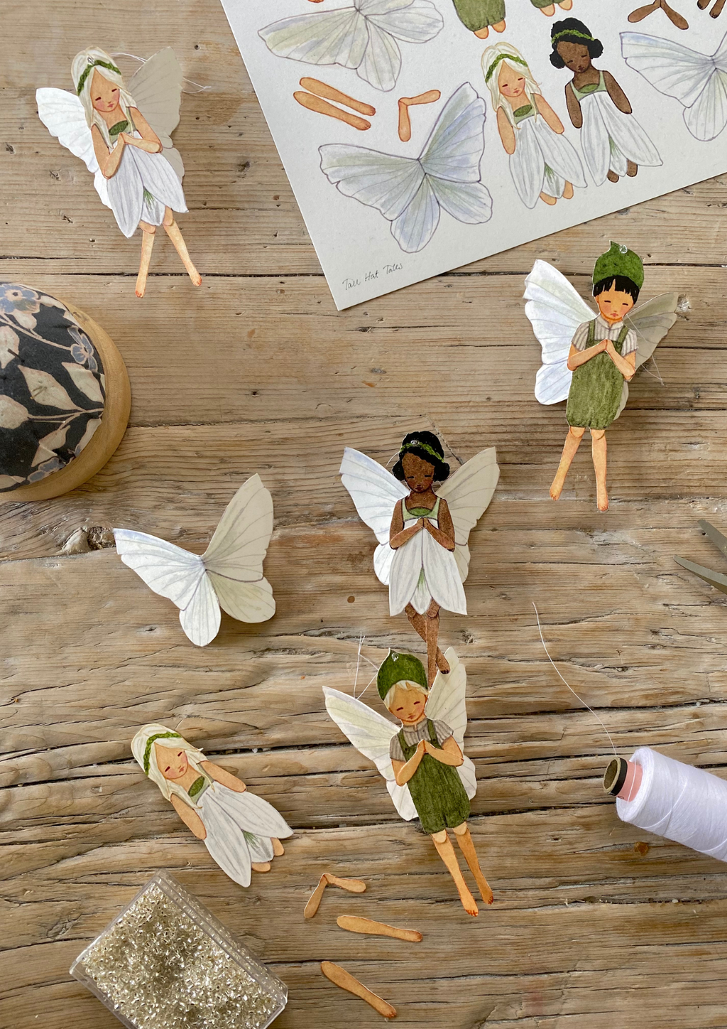Bastelbogen Schneeglöckchenkinder von Tall Hat Tales