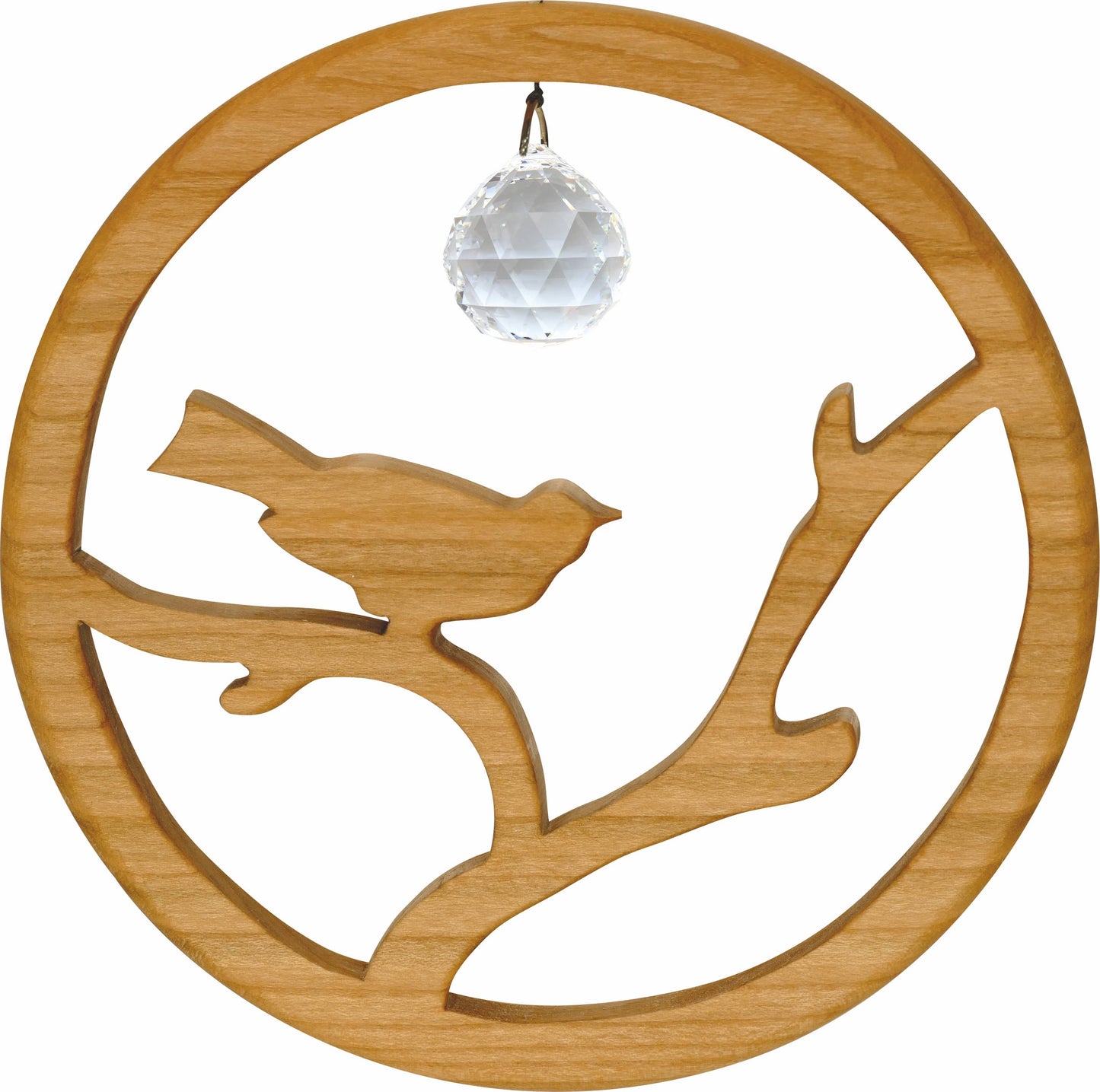 Fensterschmuck -  Frühlingsbote mit Regenbogen-Kristall