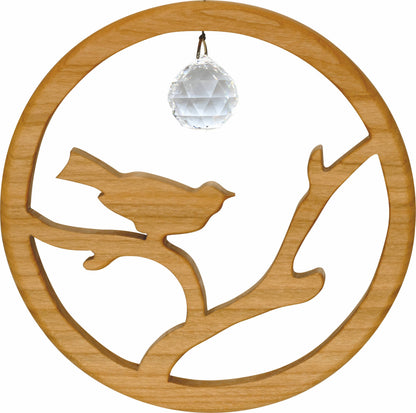 Fensterschmuck -  Frühlingsbote mit Regenbogen-Kristall