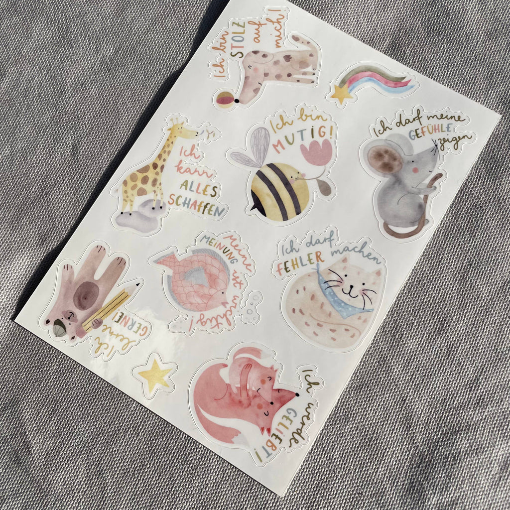 Spülmaschinenfeste Sticker Mutmacher von Hannahs Firlefanz A6